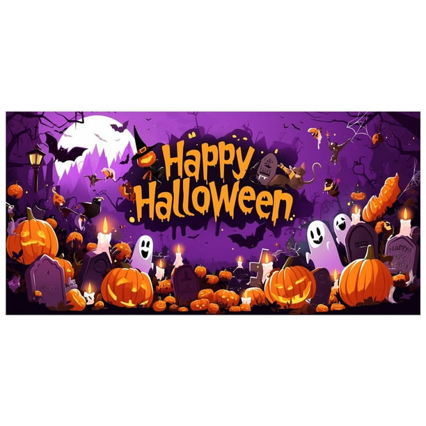 Banderín De Halloween Para El Garaje ¡Haz Que Tu Casa Brille En Las Fiestas De Halloween! Las Decoraciones Aportan Un Toque Festivo Sin Igual