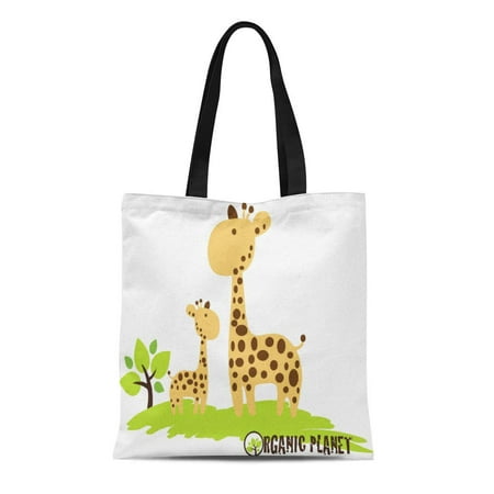 KDAGR Canvas Tote Bag Diaper Giraffe Organic Planet Canvas Nature Tree Trees Giraffes Reusable Handbag Shoulder Grocery Shopping
