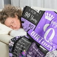 thumbnail image 6 of 90th Birthday Gifts for Women Soft Purple Blanket 60"X50", Best Gifts for 90 Year Old Woman, Happy 90th Birthday Ideas Party Favors Decorations, 1935 Woman Present Throw, 6 of 6