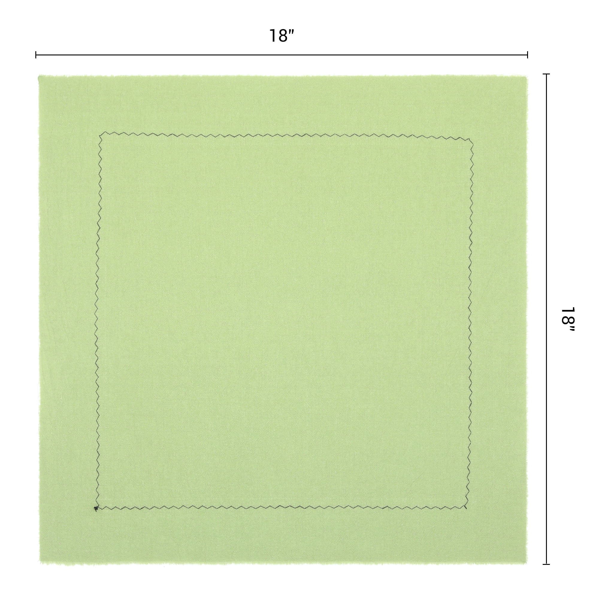 Unique Bargains 12Pcs Washable Reusable Home Cloth Napkins Grass Green 18x18inch