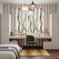 thumbnail image 4 of Green Pink Weeping Eucalyptus Kitchen Curtains Window Panels, Spring Summer Farmhouse Leaves Insulated Window Treatment Curtain, Grommet Curtains for Bedroom/Living Room/Bathroom, 2 Piece 42"Wx63"L, 4 of 8