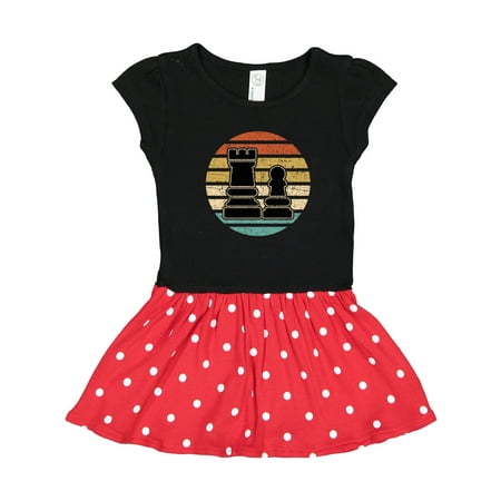 

Inktastic Chess Player Retro Sunset Gift Toddler Girl Dress