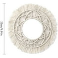 thumbnail image 2 of Decorative Willow Mirror (without Mirror), Boho Wall Mirror Hanging Wall Mirror with Macrame Handmade Cotton Rope Round Mirror for Living Room Feelings, 2 of 4
