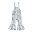 thumbnail image 3 of JAJAHO Easter Bunny Girls Jumpsuit Baby Girl Clothes Sleeveless Overalls Carrot Print Flared Pants Cute Toddler Play Holiday Outfit 6M-4Y Soft Onesie, 3 of 9