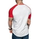 thumbnail image 5 of Hombres Empalmó Casual Top, Color Sólido Deportes Cuello Redondo Blusa para la Playa Y la Fiesta Desgaste, Suave Poliéster Moda Tee, Camisa de Cuello de Soporte, 5 of 8