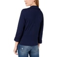 thumbnail image 2 of MAISON JULES Womens Navy Knit Blazer Jacket XL, 2 of 2