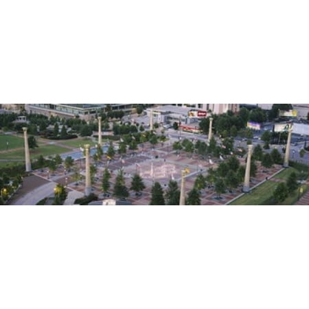Atlanta Olympics - High angle view of a park Centennial Olympic Park Atlanta Georgia USA Poster Print