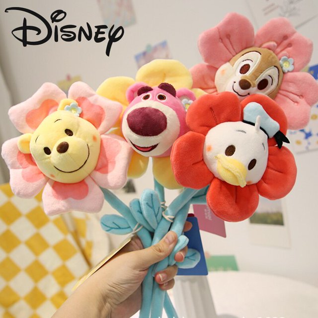 Disney Cartoon Lotso Winnie Donald Duck Plush Flower Toys Cute Anime Kids Gifts Stuffed Dolls Home Ornaments Christmas GiftC He Qiyong unisex