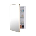 thumbnail image 3 of Hudson Rectangle Gold Medicine Cabinet, 22x30", 3 of 5