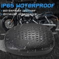 thumbnail image 3 of KATUR Motorcycle Solo Seat Cushion Black Rear Rider Driver Seat Stitching Synthetic Leather Seat Cover Pad Compatible, 3 of 5