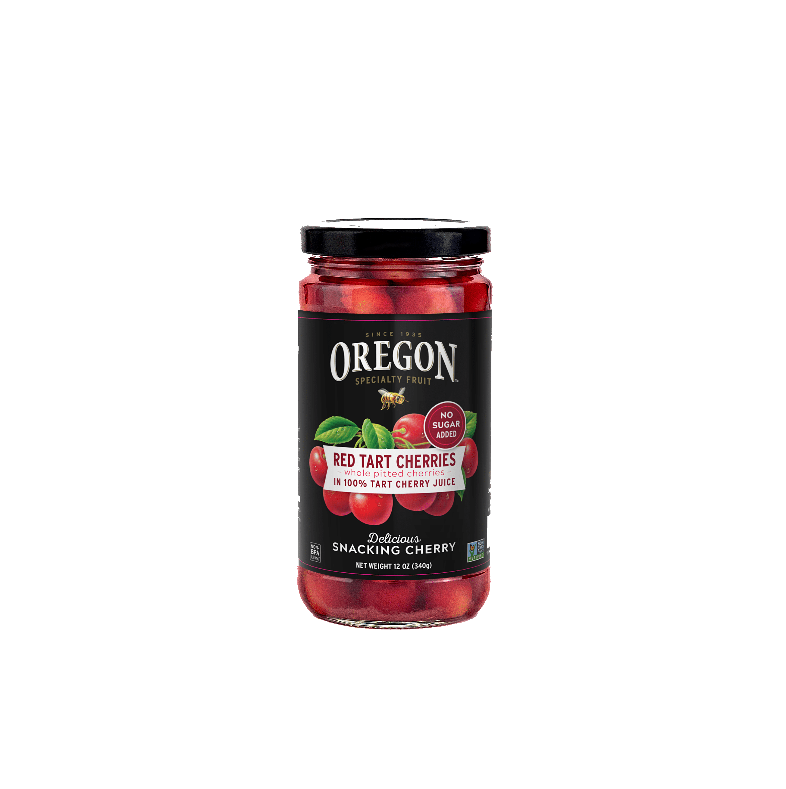 Oregon Specialty Fruit Red Tart Cherries in Red Tart Cherry Juice, 12 Oz Jar