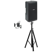Samson RS110A 10" Speaker w/ Bluetooth/USB+Stand+Wireless Headset For Yoga/Spin