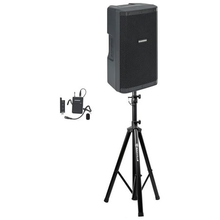 Samson RS110A 10" Speaker w/ Bluetooth/USB+Stand+Wireless Headset For Yoga/Spin