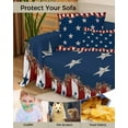 thumbnail image 4 of American Star Flag Sofa Covers for 3 Cushion,Washable Couch Cover for Sectional Sofa Slipcovers with Tassel,Country Rusty Berry Red Blue White Loveseat Covers Futon Cover Throw Blanket 71''x118'', 4 of 8