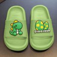 thumbnail image 5 of CAUYDY Big Kids Cloud slides,Boys Girls Slides Non-slip Summer Beach Pool Shoes Toddler Cartoon Slides Sandals Indoor&Outdoor Garden Slippers Shower Shoes(L101-Green,16), 5 of 5