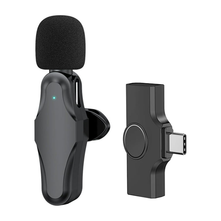 K10 Wireless Microphone Clip on Mic Plug Play Type C for Phone