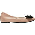 thumbnail image 2 of Women's Cole Haan Tali Soft Bow Ballet Flat Chestnut Nude Smooth Leather 10 B, 2 of 5