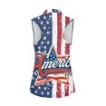 thumbnail image 2 of HUIACONG American Flag Pattern Women's Sleeveless Golf Shirts, Anti Shrink Relaxed Tennis Shirts Fashion Sleeveless Golf Tennis Shirts for Hiking Running, 2 of 7