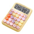 thumbnail image 3 of Calculadora de oficina, accesorio, regalos, pantalla, portátil, estándar, mecánica, botones Amarillo, 3 of 9