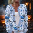 thumbnail image 2 of IYYVV Halloween Sweaters for Women 2026 Button Knit Cardigan Long Sleeve Ghost Graphic Cute Spooky Fall Winter Trendy Tops Sky Blue S, 2 of 6