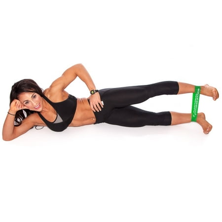 Functional Fitness Medium Resistance Loop Mini Band: Legs, Hips, Butt Exercises. - Great For Physical Therapy, CrossFit, Stretching, Yoga, Pilates, and Total Lower Body Strength/Endurance Training. (Best Lower Chest Exercises)