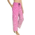 thumbnail image 2 of Disketp Breast Cancer Pink Ribbons Awareness Print Women'S Comfy Pajama Pants Casual Drawstring Palazzo Lounge Wide Leg Pants, 2 of 9