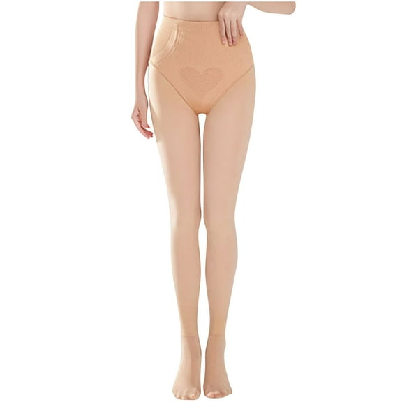 Mgmyaa Women's 300g Fleece Lined Sheer Tights - Winter Warm Thermal Leggings Tummy Compression Fake Translucent Warm Pantyhose