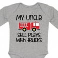 thumbnail image 4 of Inktastic Uncle Firefighter for Nephew Boys or Girls Long Sleeve Baby Bodysuit, 4 of 5