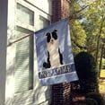 thumbnail image 2 of Caroline's Treasures BB5699CHF Border Collie Black White Welcome Flag Canvas House Size , Large, multicolor, 2 of 4