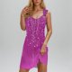 thumbnail image 1 of Camisón de poliéster para mujer, vestido de tirantes con cuello en V y botones para vacaciones de primavera y verano., 1 of 6