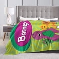 thumbnail image 5 of Barney And Friends Blanket Cozy Warm Flannel Throw Blanket for Living Room Bedroom Bed Sofa Car, All Seasons Fleece Blankets Gifts for Kids Teens Adults 40"X30", 5 of 8