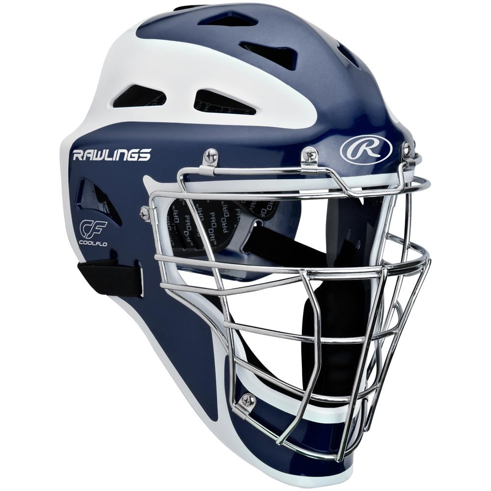 Rawlings Pro Preferred CoolFlo Youth baseball catchers gear helmet mask Navy by