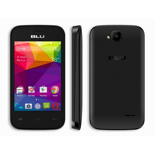 Blu Dash Jr 3g 3 5 Cellphone Gsm Unlocked Android D192l Black Walmart Com