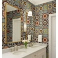 thumbnail image 3 of S4sassy Self Adhesive Wallpaper, Square Tile Wallpaper, Brown Removable DIY Vinyl Tile Pattern Wall Covering, Textured Peel and Stick Contact Paper for Entryway Walls, Kitchen Backsplash (25"x60"), 3 of 8