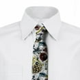 thumbnail image 2 of Christmas Necktie, New Year Holiday Objects, Dress Tie, 3.7", White and Multicolor, by Ambesonne, 2 of 3