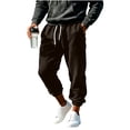 thumbnail image 6 of Wlynlyn Joggers for Men with Pockets Elastic Waist Drawstring Sweatpants Fleece Lined Athletic Casual Gym Running Jogger Pants with Pockets(X-Large,Brown), 6 of 7