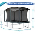 thumbnail image 2 of Plexalife 8 x 12 FT Rectangular Outdoor Trampoline Set with Premium Safety Enclosure – Gymnastics  Trampoline for Kids and Adults - Ocean Green, 2 of 5