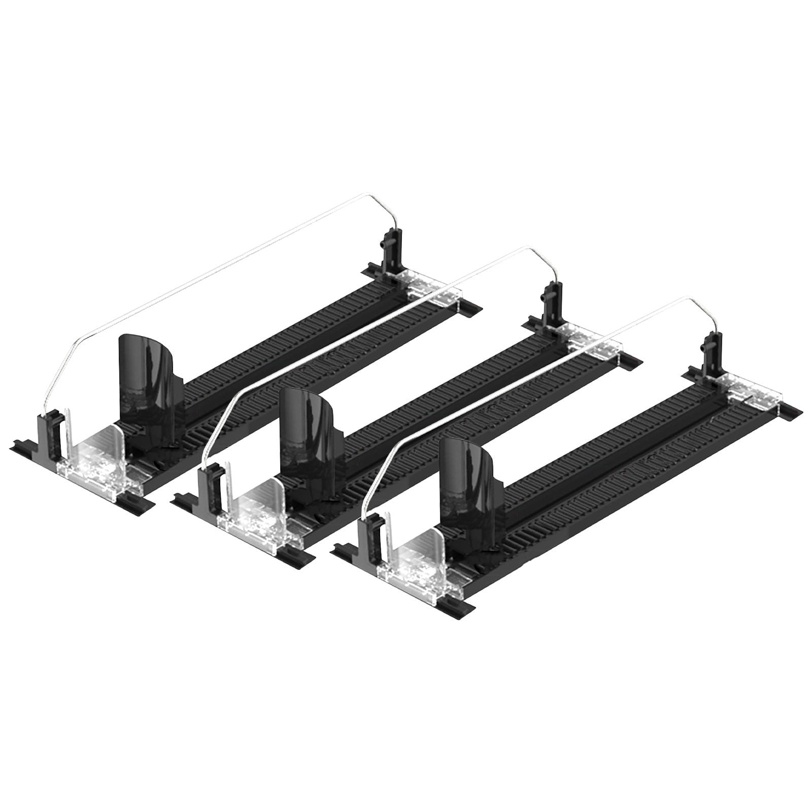 Fridge and Freezer Organizers 3Pc Supermarket Freezer Beverage Pusher Refrigerator Beverage Shelf Beverage Automatic Pusher