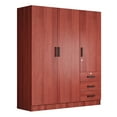 thumbnail image 3 of Woodpeckers Furniture and Mattress 61"Wide Armoire Wardrobe Closet For Hanging With 3 Drawers & Shelves, 3 of 7