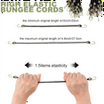 thumbnail image 5 of 50 Pcs Mini Bungee Cords with Hooks Small 10 Inch Black Short Elastic Strap for Luggage Bikes, 5 of 6