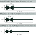thumbnail image 4 of Men's Classic Pre-Tied Bow Tie Formal Solid Tuxedo, by Bow Tie House (Large, Dark Green), 4 of 5