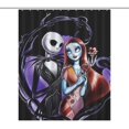 thumbnail image 1 of The Nightmare Before Christmas Rideau de Douche Décoratif Rideau de Bain Imperméable en Polyester avec 12 Crochets, 1 of 7