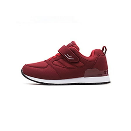 

Ferndule Unisex Lightweight With Plush Casual Sneaker Outdoor Warm Lined Low Top Walking Shoes Work Breathable Trainers Dark Red 7/6