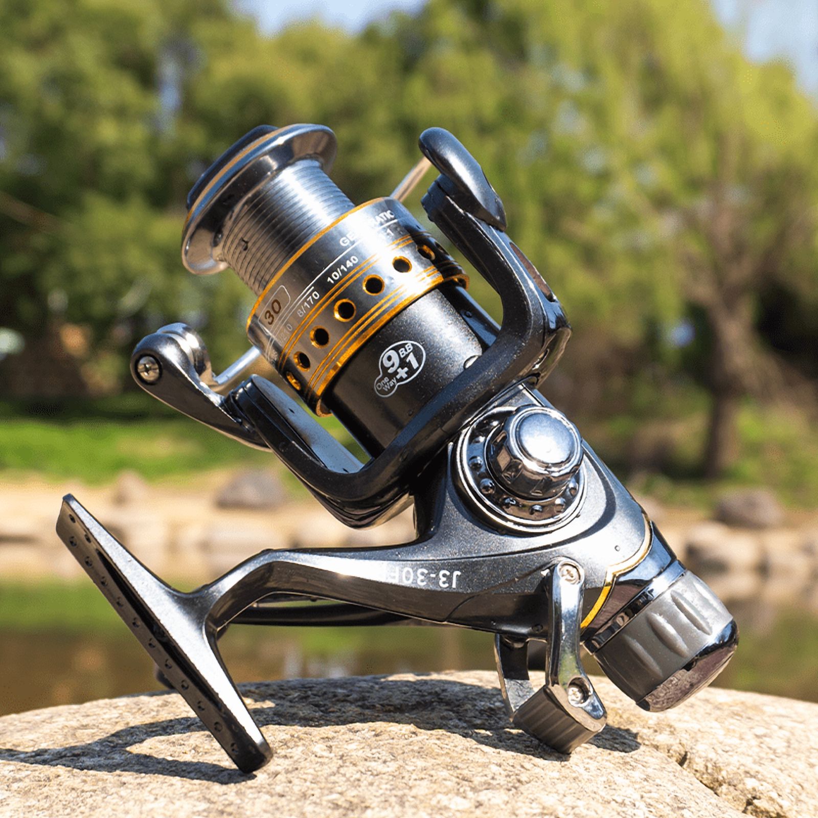 DEUKIO High Quality Fishing Reel Spinning Reel Double Drag 20kg Carretilha Pesca Sea Reel Fishing for Carp Free Spare Spool