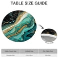 thumbnail image 6 of Teal Marble Gold Line Pattern Round Fitted Tablecloth with Elastic Edge,Dining Table Cover Waterproof,Outdoor Round Tablecloth for Camping,Dining,Indoor and Outdoor, 6 of 7