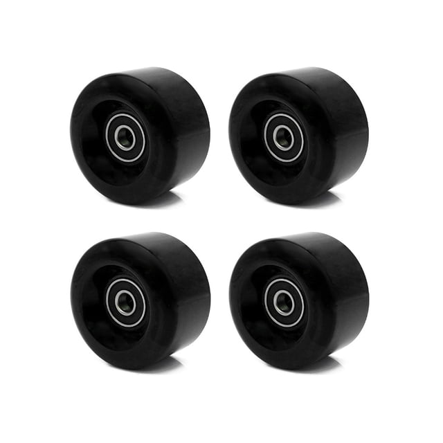 fastboy 4 Pcs Roues de Remplacement pour Patins à Roulettes Accessoires Modifiés Roues Épaisses pour Patins à Roulettes avec Roulements Accessoire de Sport Noir