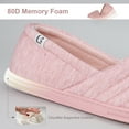 thumbnail image 3 of LongBay Women's Comfy Breathable Memory Foam Closed Back Slippers Cotton House Shoes, 3 of 6