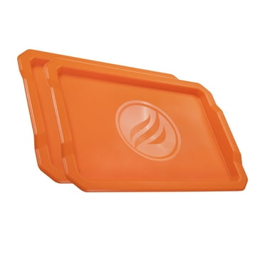 Blackstone Rectangle Griddle Serving Trays in Orange, 2-Pack