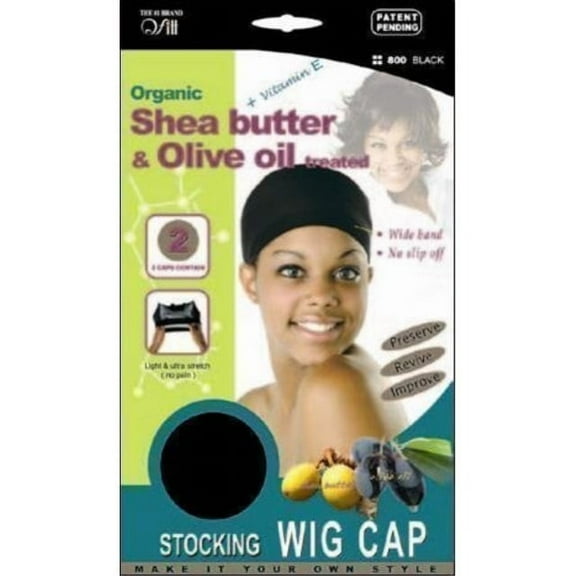 Qfitt Organic Argan & Shea Butter   Olive Oil Stocking Wig Cap 2pc.