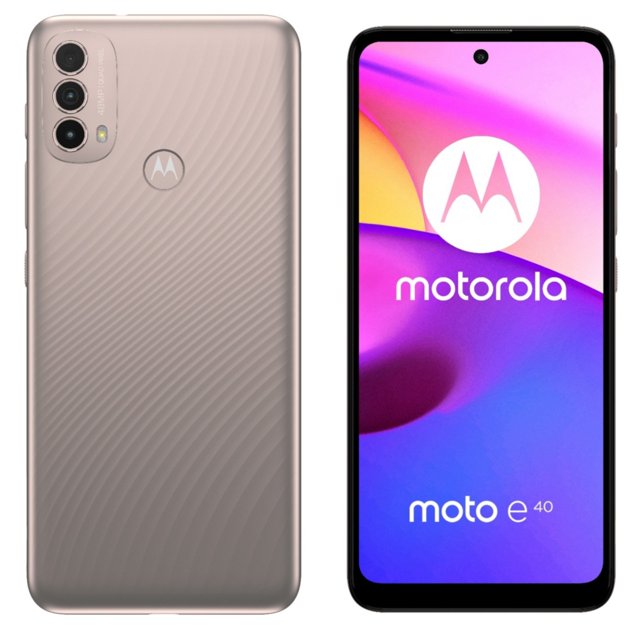 Smartphone Motorola Moto e40 64GB ROM/4GB RAM Rosa Champagne Desbloqueado Motorola Desbloqueado